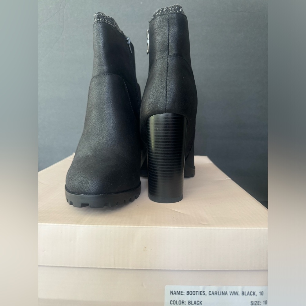 JustFab Booties Carlina Black Size 10